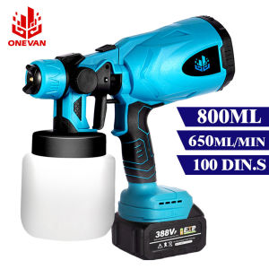800ML Cordless Electric Spray Machine Household Portable Paint Sprayer Flow Control Removable Container For Makita 18V Lithium Ion Battery