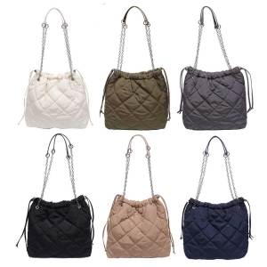 10THPuffer Tote Bag for Women Quilted Shoulder Bag Adjustable Strap Handbag Puffy Purse for Work Travel