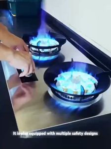 SUKINBO 8.5KW Stainless Steel Double Burner Gas Stove Desktop / Built In Liquefied Gas Cooker Cooktop Dapur gas