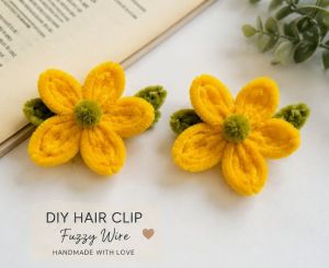 Cute Flower Hair Clip for Girls | Handmade Hair Accessories | 1 Pair