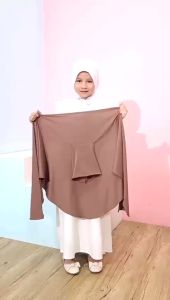 HIJAB FASMINA OVAL ANAK BANDO MELEYOT 4-11THUN PASHMINA INSTAN TERPOPULER