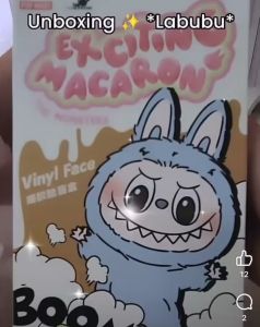 [Hàng 1: 1] Blind box Móc khóa Labububu Maccarons đồ chơi nhồi bông Quà tặng trang trí dễ thương sang chảnh