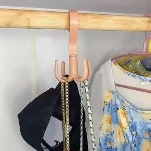 Móc Nhựa 4 Chấu Xoay 360 Độ Treo Đồ Giày Dép Quần Áo Túi Xách Tiện Lợi-HAUSE