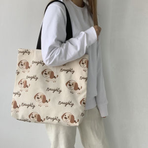 กระเป๋าผ้าใบผู้หญิง กระเป๋าสะพายไหล่ขนาดใหญ่ กระเป๋าใส่ของสำหรับนักเรียน กระเป๋าใส่ของใช้สำหรับวัยรุ่น กระเป๋าผ้าใบลายการ์ตูนญี่ปุ่น