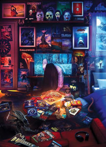500/1000Pcs Paper Puzzle Horrors and Scary Movies Jigsaw Puzzle for Gameroom Bedroom Livingroom Decor Family Fun Activity