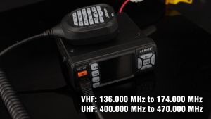 ABBREE AR-318 Mini Mobile Radio 25W U/V Band Long Range 128CH Dual Mode Watch Voice Encryption Car Transceiver Walkie Talkie Upgrade of AR-218