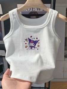 ผ้าฝ้าย คอยู เสื้อกั๊ก เด็ก ฤดูร้อน ทันสมัย การ์ตูน พิมพ์ไม่มีแขน เสื้อท่อนบน สําหรับเด็กผู้หญิงเสื้อผ้าเด็กสวมใส่กลางแจ้ง