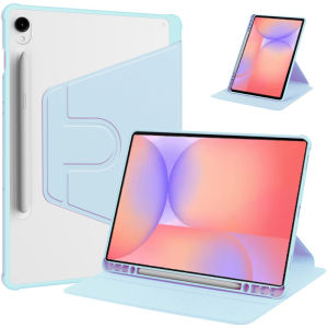 For Samsung Galaxy Tab S10 Lite/S10 FE 10.9inch 2025 Acrylic Stand 360 Rotation Cover with Pencil Slot Tablet Case SM-X400/X406B