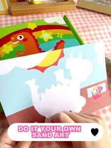 DIY Sand Painting Art Kit Art Activities 16 Drawings Sand Painting Coloring Toys Set For Kids