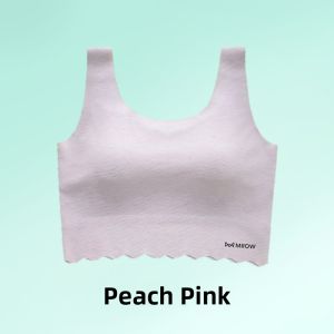Miiow | Cat Person Seamless Modal Teenage Girl Underwear Comfortable Sports Vest Bra For Middle And High School Students Ages 8-14