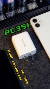 BAVIN PC351 3.0 Qualcomm Quick Charge 20W PD Type-C Fast Charger w/ 20W PD Type-C Fast Charger for iPh XS / 11 Pro / 12