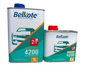 Tersedia vernis belkote 2:1 varian 4200 high gloss pu 2k atau 6300 high gloss pu 2k isi kemasan 1 liter dan hardenernya 05 liter