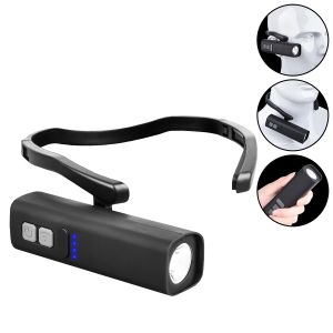 Running Headlamp with Ear Clip Induction Rechargeable LED HeadlightHands-Free Waterproof Head Torch for Cycling Fishing Hiking