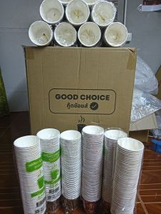 (แก้ว 6.5 OZ )แก้วกระดาษขนาด 6.5 ออนซ์ 1 แถว 50 ใบ