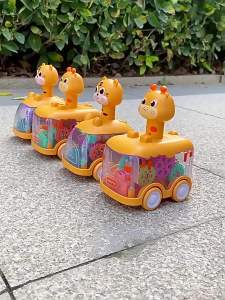Baby Toy Press and Go Gear Car Toy for Toddlers 1 2 3 Years Old Light Up Toy Inertial Car Birthday Gifts for Kids Boys and Girls