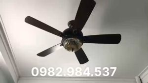 Quạt trần đèn trang trí 5 cánh-Động cơ DC lõi đồng-đèn 3 chế độ sáng lắp phòng khách-phòng ngủ-khách sạn-spa phong cách tân cổ