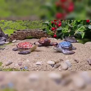 Tượng Rùa Nhỏ Bằng Nhựa Resin Tượng Rùa Biển Trang Trí Sân Vườn Bể Cá Đồ Trang Trí Động Vật Biển Mô Hình Tiểu Cảnh.