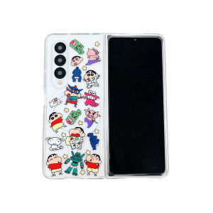Creative Korean Style Magnetic Cartoon Crayon Shinchan Phone Case for Galaxy Z Fold7 Full Cover Foldable Anti-slip Protective Shell