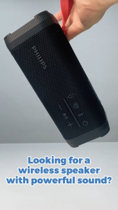 Philips S2000 Series Portable Bluetooth Speaker – 20W Max RGB Lightshow 20hr Battery & Auracast™ (TAS2000BK)