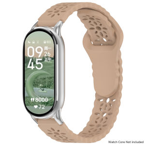 Perforated Silicone Strap for Xiaomi Band 10/9/8 Sports Breathable Replacement Bracelet Wristband Correa Wristbelt Accessory