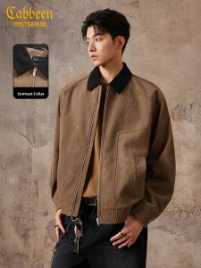 Cabbeen | Áo Khoác Mùa Đông Patchwork Cổ Vintage Ấm Áp