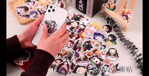 Sticker Kimetsu No Yaiba hình dán decal Thanh gươm diệt quỷ chống nước Tanjiro Nezuko Zenitsu Inosuke