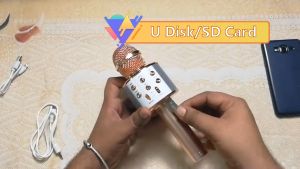 เครื่องเล่นคาราโอเกะ บลูทูธ ไร้สาย ไมโครโฟนคอนเดนเซอร์ ลำโพงในตัว คุณภาพเสียงดี ใช้งานได้ยาวนานและทนทาน