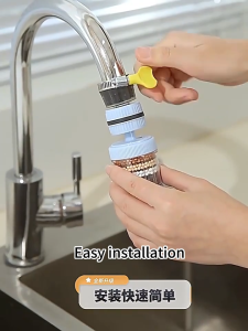 6 Layer Water Purifier Filter Activated Carbon Filtration Kitchen Splash Proof Water Purifier 360° Rotating Kitchen Universal Shower Water Purifier Household Detachable Basin Faucets Accessories Darestoper