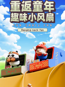 Quạt Cầm Tay Mini Không Dây Siêu Bền Mario Super Mario 2025 Quạt Cổ Cầm Tay Cầm Tay Chạy Điện Yên Tĩnh Di Động Cho Trẻ Em