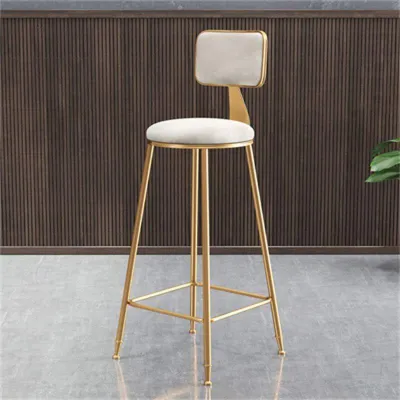 Luxury Iron Backrest Bar Stool