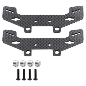 Tamiya TT02/TT02R Carbon Fiber Shock Tower - Front/Rear Universal Long-Stroke 65mm/70mm Lightweight & Durable