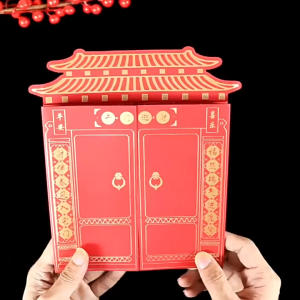 2026 Chinese Folding Red Envelope Year Of The Door Design for Spring Festival Business Opening