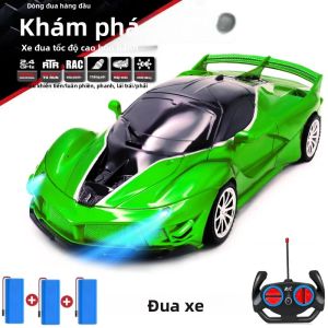 Mô Hình Xe Đua Điều Khiển Từ Xa Tốc Độ Cao Tỷ Lệ 1:18 Có Đèn Đồ Chơi Cho Trẻ Em Trai - Sẵn Sàng Chạy Phạm Vi 30m