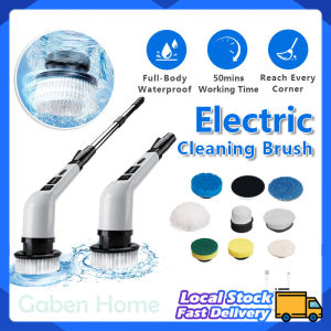 9 in 1 Electric Cleaning Brush Rechargeable Wireless Electric Spin Scrubber Power Brush Shower Bathroom