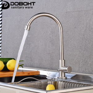 DOBOHT Stainless Steel SUS304 Single Lever Cold Kitchen Faucet Kitchen Tap CT009SS