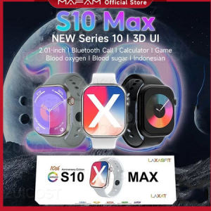MAFAM【Baru Watch✔️Siap】✨AMOLED✨S10 Max 2.01in Screen Heart Rate Sleep Monitor Bluetooth Call Game QR Code Soul island Multi Sport Modes watch 10 Series Jam Tangan Pria
