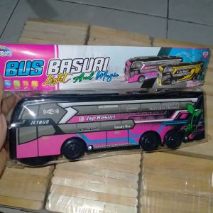 Mainan Anak Bus Basuri JSP Bisa Jalan Bump And Go Bisa Nyala Lampu Dan Suara Basuri