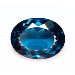35.56 cts(การัต) พลอย ลอนดอนบลูโทแพซ เเท้ พลอยแท้. Natural London Blue Topaz | GV-0042 | 5200฿