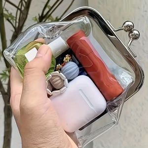 1 PC Transparent Plastic Coin Wallets Portable Red Envelope Coin Bag Hand-held Bag Multifunctional Zero Wallet