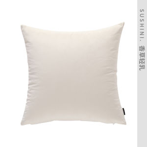 Nordic Style Off-White Sofa Pillowcase Living Room Large Backrest Cushion Cover Bed Head Car Use Square Shape Removable And Washable