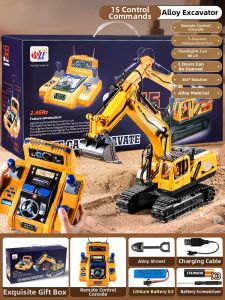 KAKABEIER | Remote Control Metal Educational Excavator Toy for Boys 3 to 6 Years Old