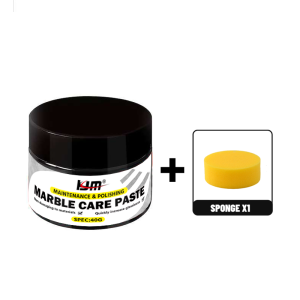 KJM | KJM Stone Polishing Maintenance Paste Marble Granite Care Wax for Restoring Luster on Kitchen Countertops & Bathroom Floors