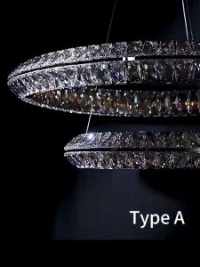 【STAR】Modern Ceiling Light Chandelier Lights for Living Room Center Light with Remote Control Tricolor Crystal Lamp
