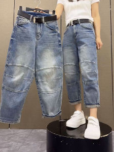 Quần Jeans Ống Rộng Cạp Cao Phong Cách Retro Cho Nữ Quần Harem Thiết Kế Sensation Quần Jeans Denim 2025 Xuân Thu Mới