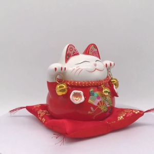 Fortune Cat Lucky Cat Red Good Luck Feng Shui Gift cny Decor Piggy bank 2025 Gift Home Decoration 招财猫 聚宝盆 存钱罐 开业礼物 家居装饰 风水摆件