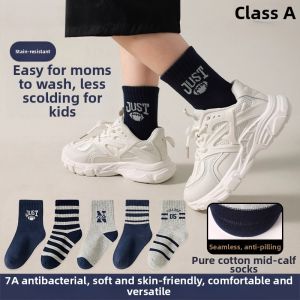 Pure Cotton Anti-Pilling Antibacterial Socks 7A Grade