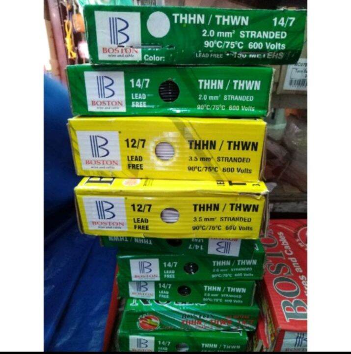 Original Boston Thhn Thwn Stranded Wire Per Box Meters Lazada Ph