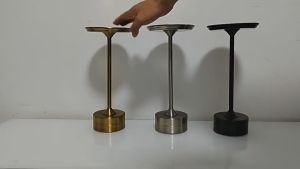 Aluminum Alloy Table Lamp Night Light Touch Control Rechargeable Desk Lights Wireless Reading Light for Bar Restaurant Bedroom Living Decor