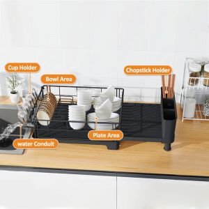 Gslife Kệ để bát đĩa Kệ đa năng ống thoát nước Kệ Thép cacbon Sơn Tĩnh điện