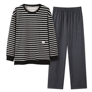 Bộ đồ ngủ nam MiiOW Cat People làm bằng vải cotton dài tay rộng rãi thoải mái